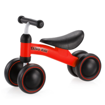 Child Bike Red Color Infant Walker Balance Car Bike Scooter Baby Four-Wheel Bike